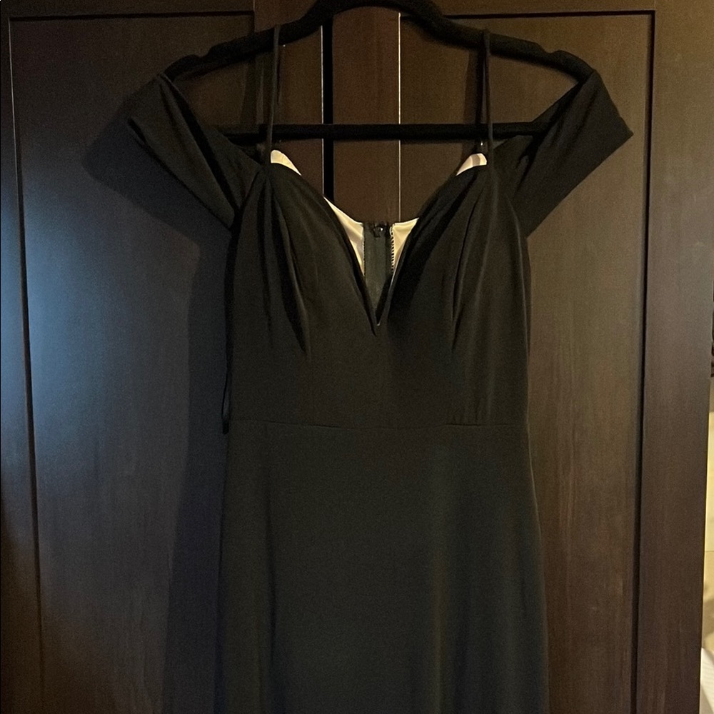 City Studio Elegant Black Off-Shoulder Dress